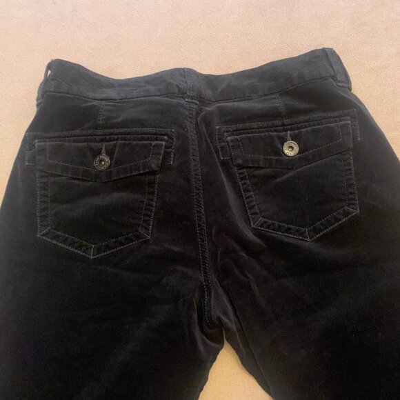 Eddie Bauer Womens Black Velvet Pants -  8 Bootcut  30" Inseam - Picture 1 of 8